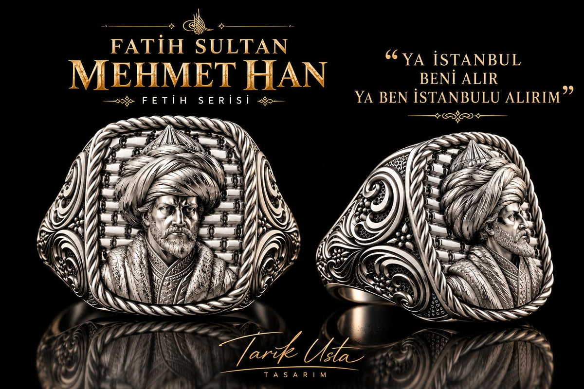 Fatih Sultan Mehmet Yüzüğü | Fetih Serisi Temalı Erkek Yüzük