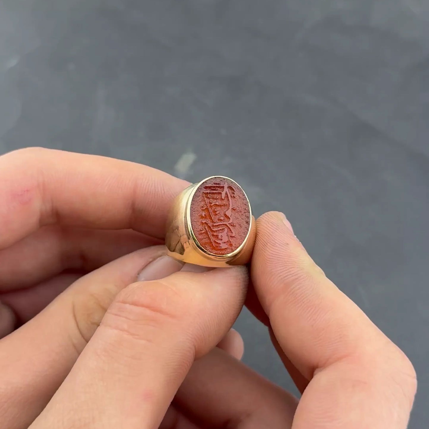 Akik Taş İşlemeli Yüzük