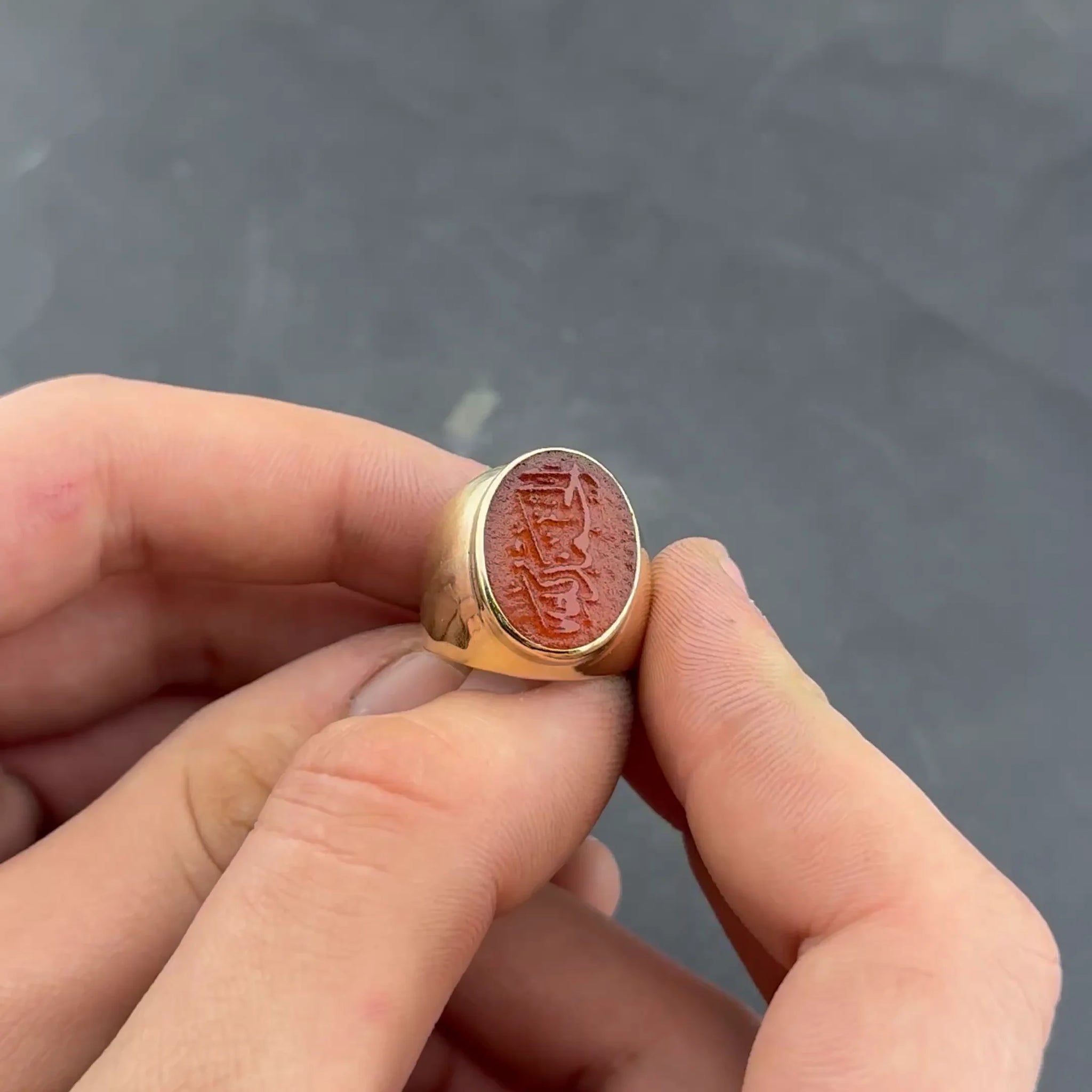 Akik Taş İşlemeli Yüzük