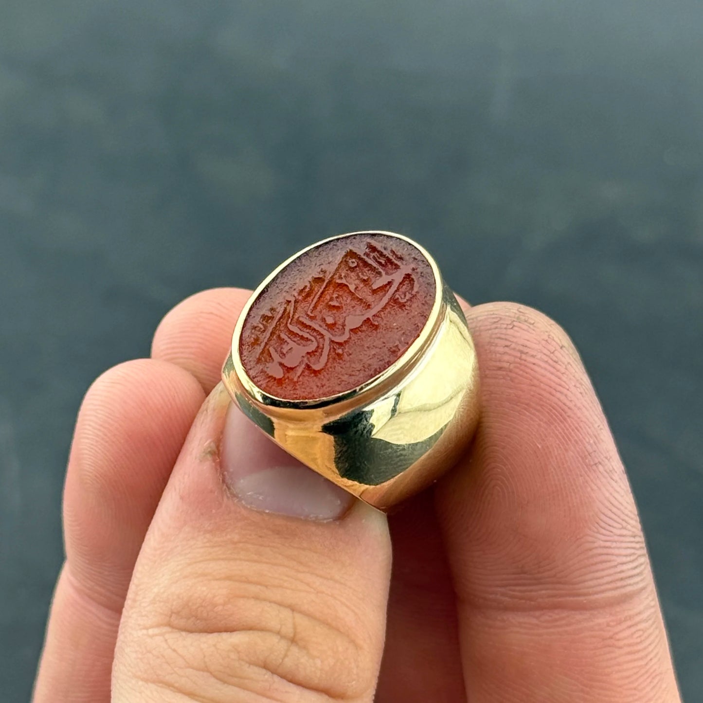 Akik Taş İşlemeli Yüzük