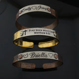 Kişiye Özel Gümüş Plakalı El Yapımı Bakır Bileklik