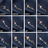 Çiçek Figürlü İsim Kolye – Kişiselleştirilebilir Takı