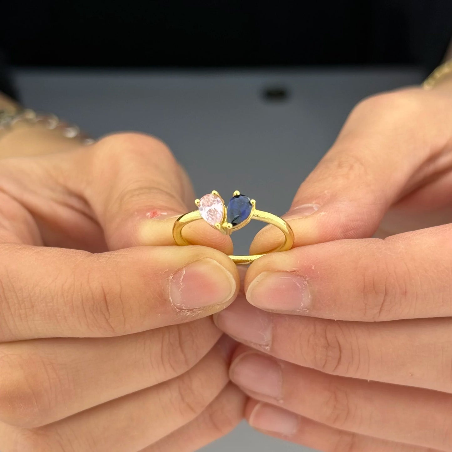 Damla Taş Doğum Yüzüğü | Anne Çocuk Hediye | Eşlere Özel Anlamlı Takı