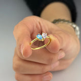 Damla Taş Doğum Yüzüğü | Anne Çocuk Hediye | Eşlere Özel Anlamlı Takı