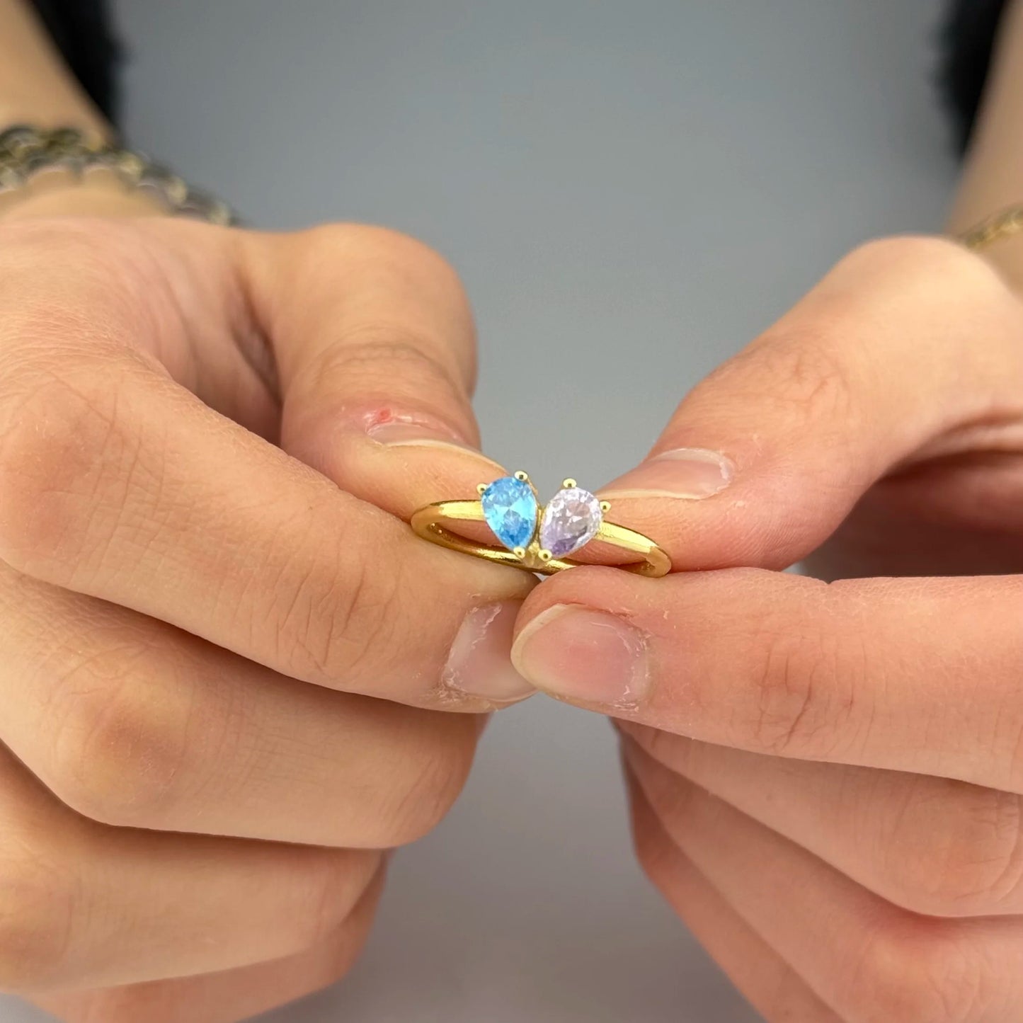 Damla Taş Doğum Yüzüğü | Anne Çocuk Hediye | Eşlere Özel Anlamlı Takı