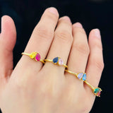 Damla Taş Doğum Yüzüğü | Anne Çocuk Hediye | Eşlere Özel Anlamlı Takı