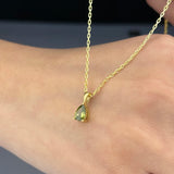 Doğum Taşı Kolye-Damla Kesim Çoklu Taşlı Kolye