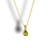 Doğum Taşı Kolye-Damla Kesim Çoklu Taşlı Kolye