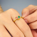 Damla Taş Doğum Yüzüğü | Anne Çocuk Hediye | Eşlere Özel Anlamlı Takı