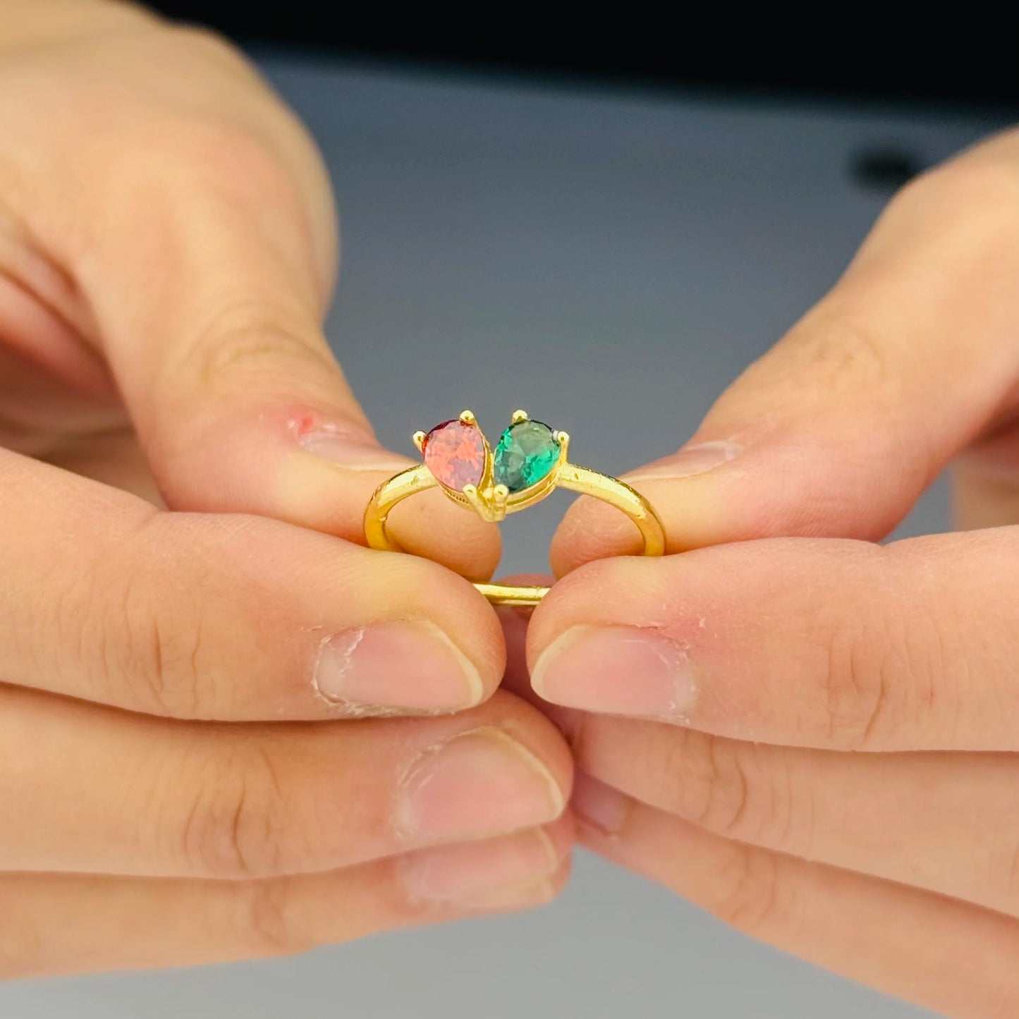 Damla Taş Doğum Yüzüğü | Anne Çocuk Hediye | Eşlere Özel Anlamlı Takı