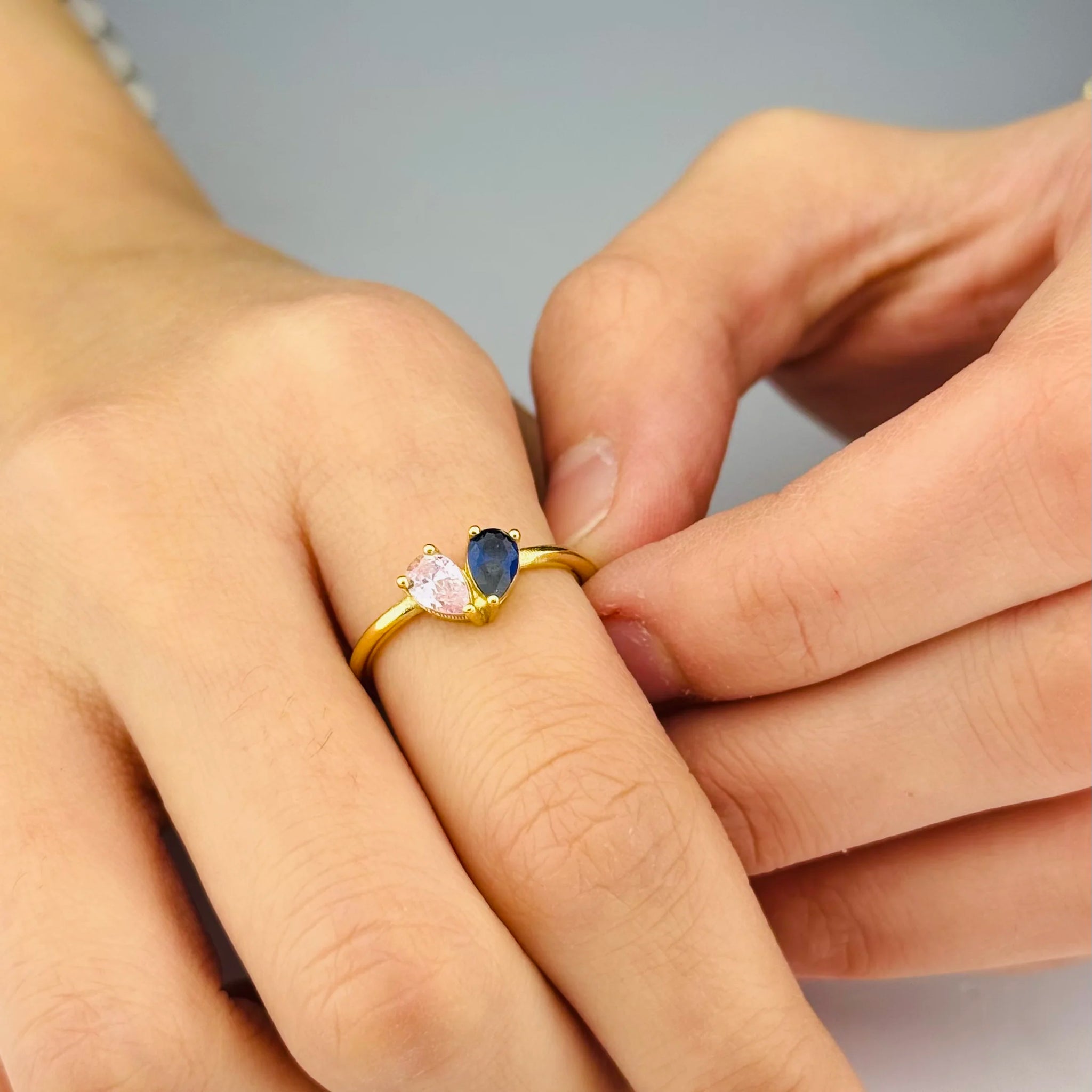 Damla Taş Doğum Yüzüğü | Anne Çocuk Hediye | Eşlere Özel Anlamlı Takı