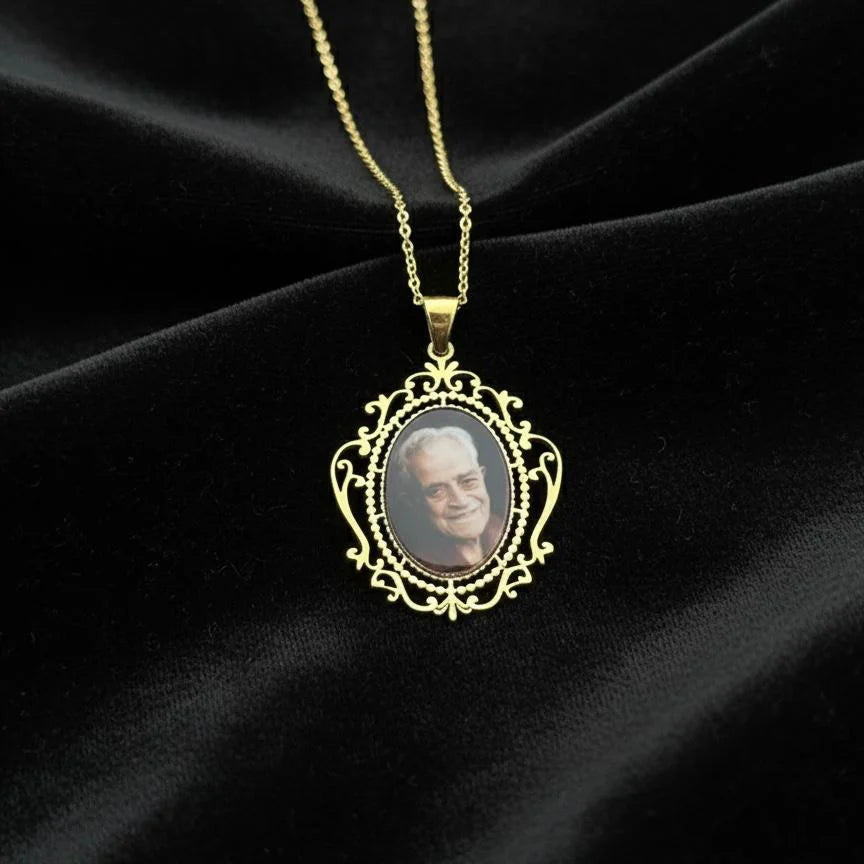 Desenli Anı Fotoğraf Kolye