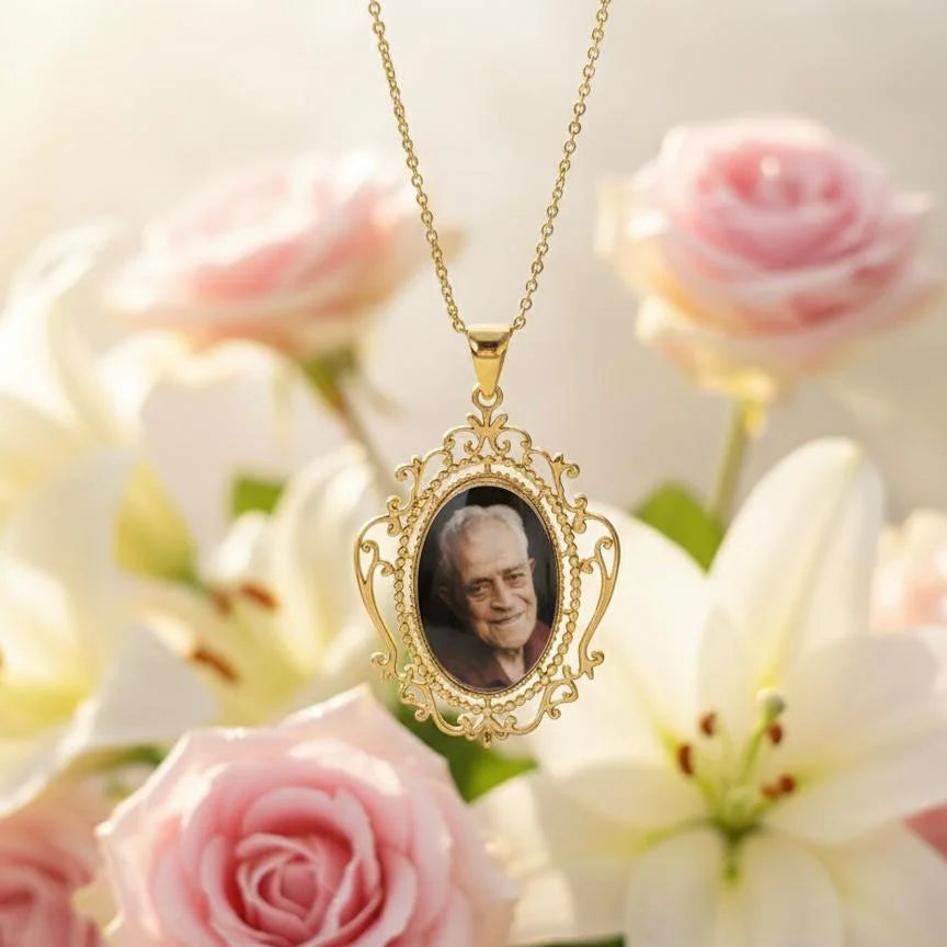 Desenli Anı Fotoğraf Kolye