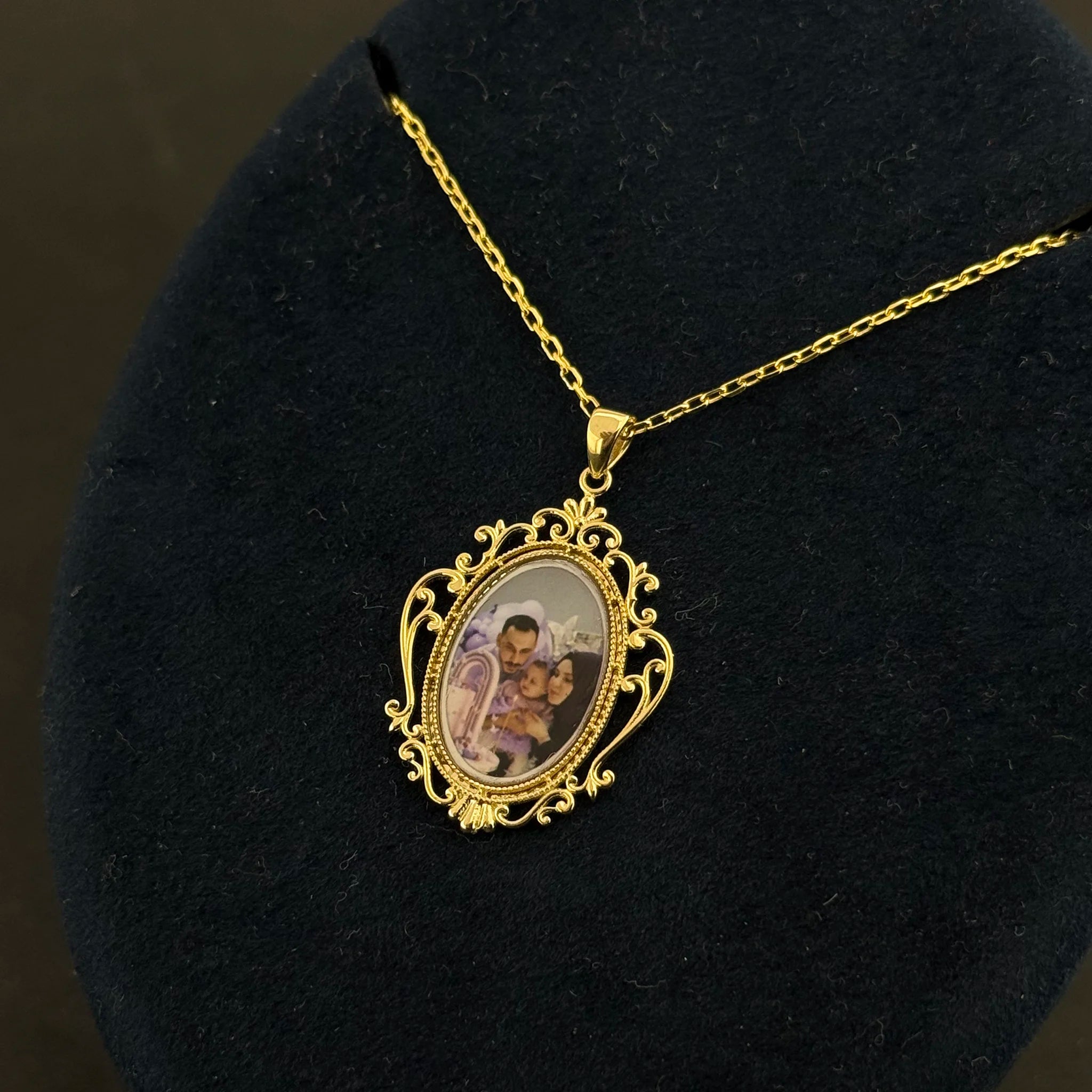 Desenli Anı Fotoğraf Kolye