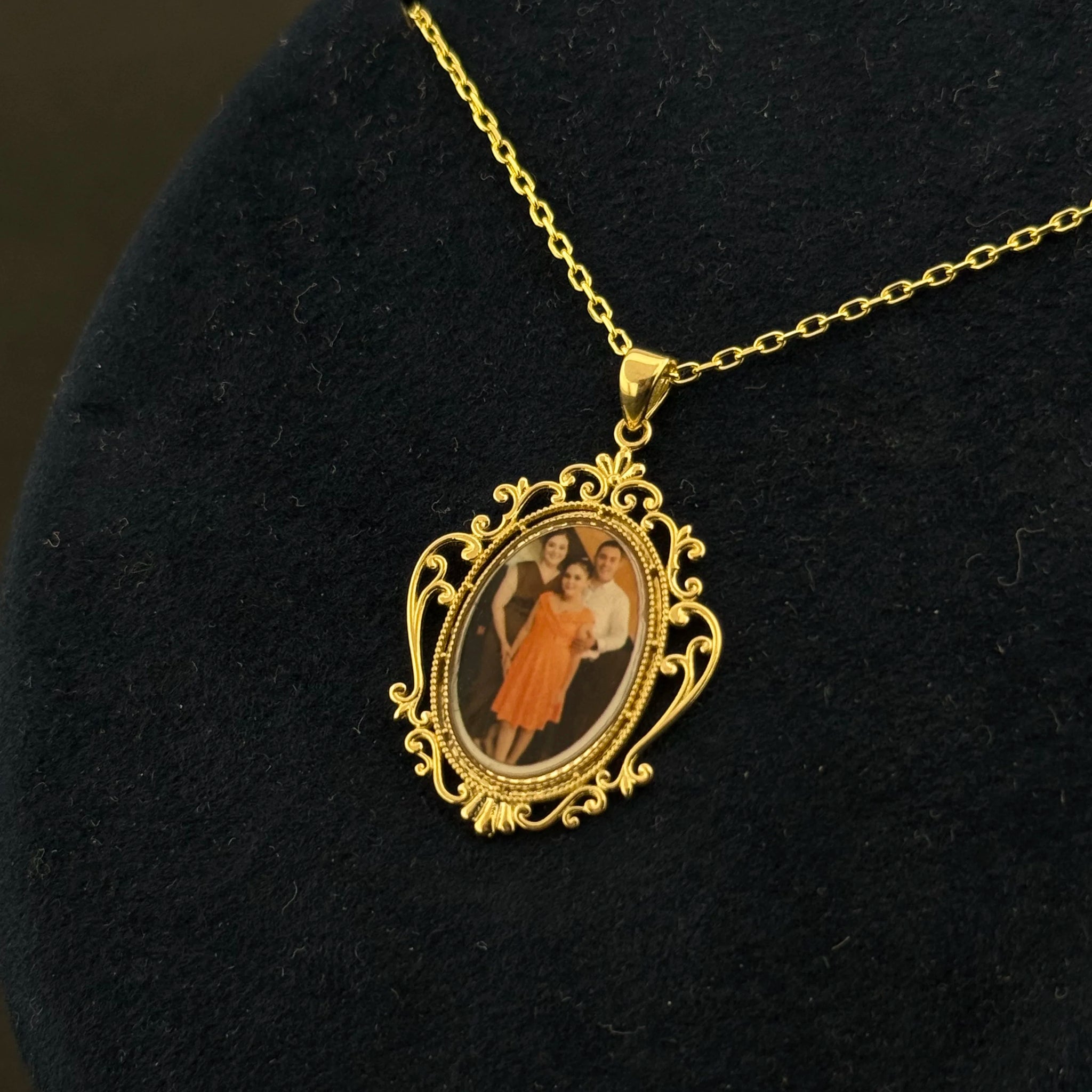 Desenli Anı Fotoğraf Kolye