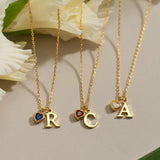 Kalpli İsim Baş Harfli Kolye – Sevginizi Zarafetle İfade Edin