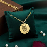 Kişiye Özel Fotoğraf İşlemeli Kedi Kolye | Gümüş Pet Takı