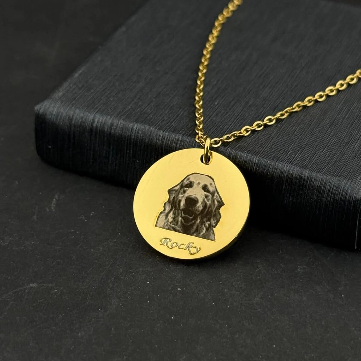 Köpek Sahiplerine Özel İsimli Portre Kolye - [Altın/Gümüş] Kaplama