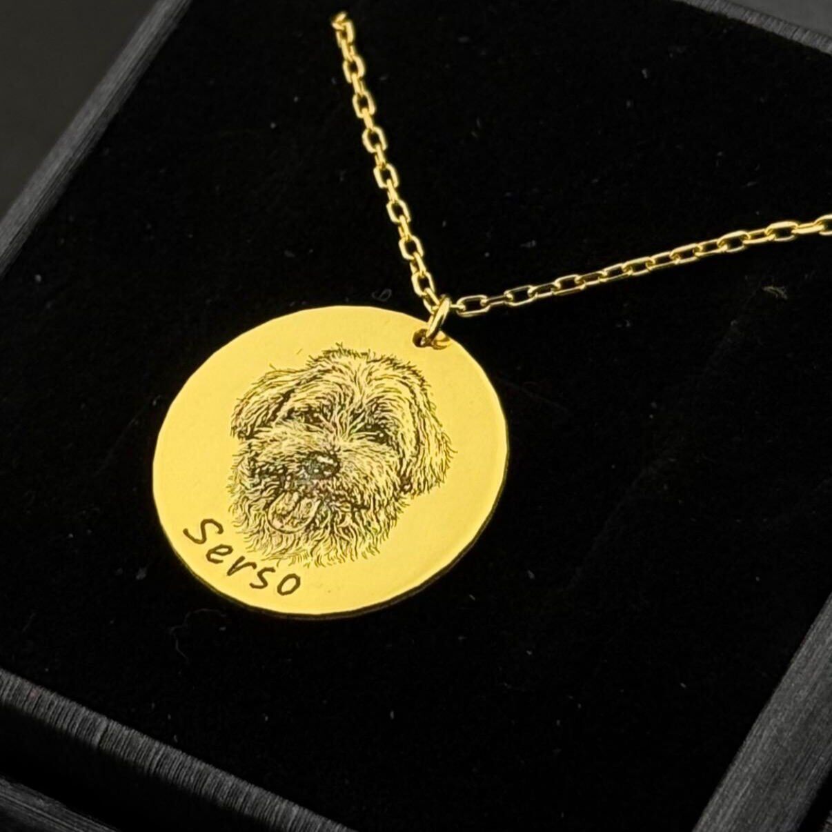 Köpek Sahiplerine Özel İsimli Portre Kolye - [Altın/Gümüş] Kaplama